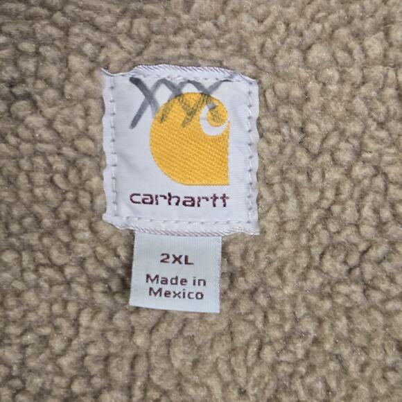 Carhartt Dark Brown C61 Sandstone Ridge Jacket Size 2XL Sherpa Lined Workwear - Picture 8 of 14